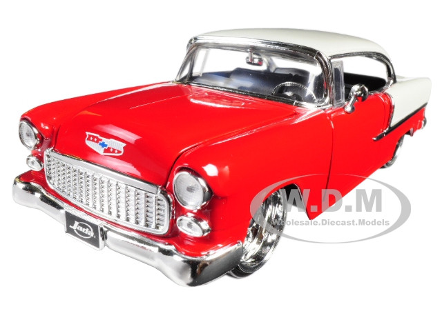 1955 Chevrolet Bel Air Red Bigtime Muscle 1/24 Diecast Model Car Jada 98938