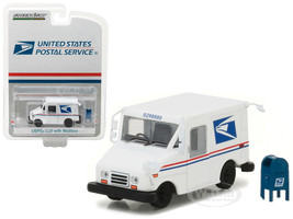 United States Postal Service USPS Long Life Postal Mail Delivery Vehicle LLV with Mailbox Accessory Hobby Exclusive 1/64 Diecast Model Car Greenlight 29888