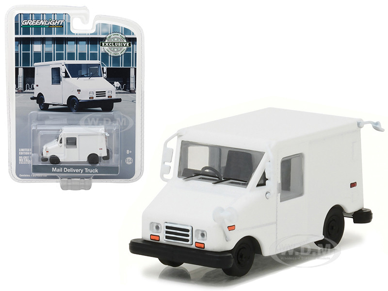 LLV Long Life Mail Delivery Truck Plain White Hobby Exclusive 1/64 Diecast Model Car Greenlight 29911