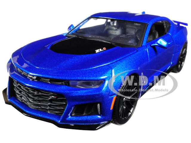 2017 Chevrolet Camaro ZL1 Blue 1/24 Diecast Model Car Maisto 31512