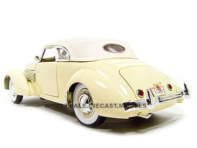 1936 Cord 810 Coupe Yellow Cream Top Red Interior 1/18 Diecast 1936 Cord 810 Coupe Yellow Cream Top Red Interior 1/18 Diecast