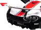 McLaren P1 GTR Gloss White with Red Stripes 1/18 Model Car Autoart 81541