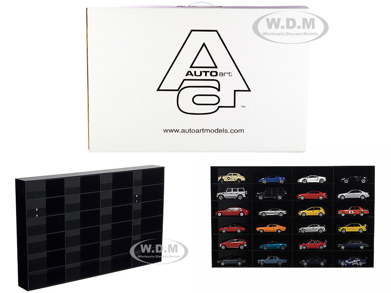 24 Car Acrylic Display Show Case Shelf for 1/43 Scale Model Cars Autoart 90031