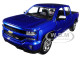 2017 Chevrolet Silverado 1500 LT Z71 Crew Cab Blue 1/27 Diecast Model Car Motormax 79348