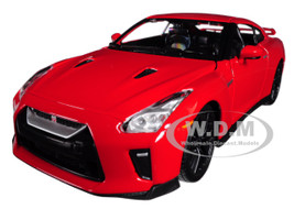 2017 Nissan GT-R R35 Red 1/24 Diecast Car Model BBurago 21082