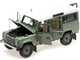 2015 Land Rover Defender 110 HUE 166 Green Metallic White Top Heritage Edition Limited Edition 3000 pieces Worldwide 1/18 Diecast Model Car Almost Real 810307
