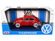 1966 Volkswagen Classic Beetle Red 1/24 Diecast Car Model Motormax 79558 79559