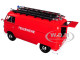 Volkswagen Type 2 T1 Fire Van Red 1/24 Diecast Model Car Motormax 79564