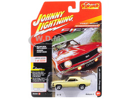 1969 Chevrolet Camaro SS Butternut Yellow 50th Anniversary Limited Edition to 3220pc Worldwide Muscle Cars USA 1/64 Diecast Model Car Johnny Lightning JLCP7052