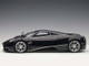 Pagani Huayra Gloss Black with Silver Stripes and Silver Wheels 1/12 Model Car Autoart 12233