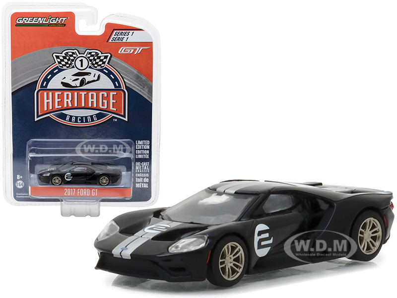 2017 Ford GT Black #2 Tribute to 1966 Ford GT40 MK II #2 Racing