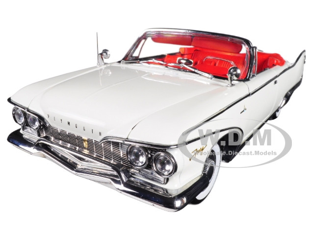 1960 PLYMOUTH FURY OPEN CONVERTIBLE OYSTER WHITE 1//18 PLATINUM BY SUNSTAR 5403