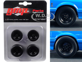 Wheels and Tires Set of 4 from 1993 Ford Mustang Cobra 1320 Drag Kings King Snake 1/18 GMP 18894