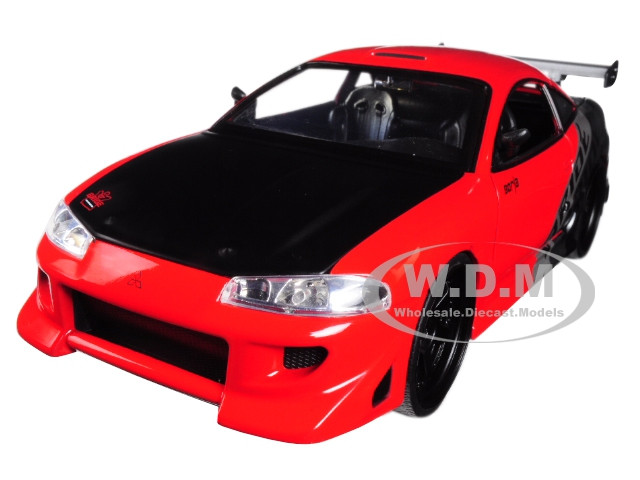 1995 Mitsubishi Eclipse Bride Red JDM Tuners 1/24 Diecast Model Car Jada 99105