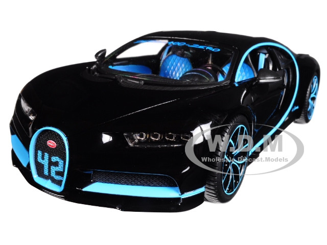 2016 Bugatti Chiron Black 1/18 Scale Diecast Car Model By Bburago 11040