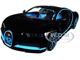 Bugatti Chiron 42 Black Limited Edition 1/24 Diecast Model Car Maisto 31514