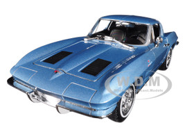 1963 Chevrolet Corvette Metallic Light Blue 1/24 1/27 Diecast Model Car Welly 24073