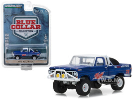 1972 Ford F-100 Pickup Truck Pure Oil Co Firebird Racing Gasoline Blue Collar Collection Series 4 1/64 Diecast Model Car Greenlight 35100 D