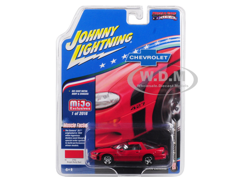 2002 Chevrolet Camaro ZL1 427 Red Muscle Cars USA Limited Edition 2016 pieces Worldwide 1/64 Diecast Model Car Johnny Lightning JLCP7138