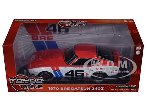 GREENLIGHT 18301 TOKYO TORQUE 1970 DATSUN 240Z BRE #46 1//24 DIECAST JOHN MORTON