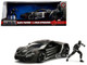 Lykan Hypersport Black with Black Panther Diecast Figurine Avengers Marvel Series 1/24 Diecast Model Car Jada 99723