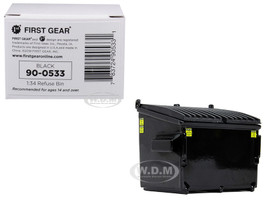 Refuse Trash Bin Black 1/34 Diecast Model First Gear 90-0533