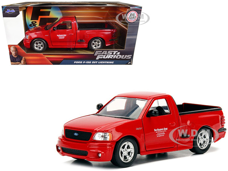 Brian's Ford F-150 SVT Lightning Pickup Truck Red Fast Furious Movie 1/24 Diecast Model Car Jada 99574