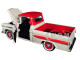 1958 Chevrolet Apache Fleetside Pickup Truck Cream Red Top 1/24 Diecast Model Car Motormax 79311