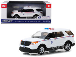 2014 Ford Interceptor Utility Postal Police United States Postal Service USPS White 1/43 Diecast Model Car Greenlight 86524