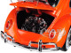 1966 Volkswagen Classic Beetle Rear Luggage Rack Orange 1/24 Diecast Model Car Motormax 79558