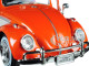 1966 Volkswagen Classic Beetle Rear Luggage Rack Orange 1/24 Diecast Model Car Motormax 79558