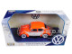 1966 Volkswagen Classic Beetle Rear Luggage Rack Orange 1/24 Diecast Model Car Motormax 79558