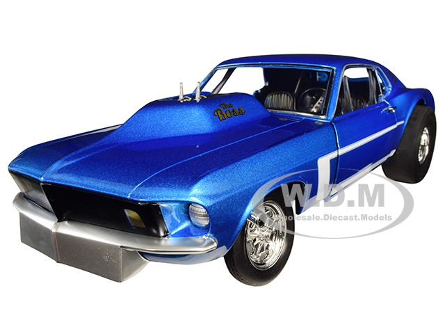 1969 Ford Mustang Gasser AA/GS The Boss Metallic Blue Limited Edition 582 pieces Worldwide 1/18 Diecast Model Car GMP 18913