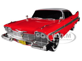 1958 Plymouth Fury Red Evil Version Blacked Out Windows Christine 1983 Movie 1/24 Diecast Model Car Greenlight 84082