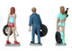 Michelle Meg Gary Tire Brigade 3 piece Figurine Set 1/24 Motorhead Miniatures 775