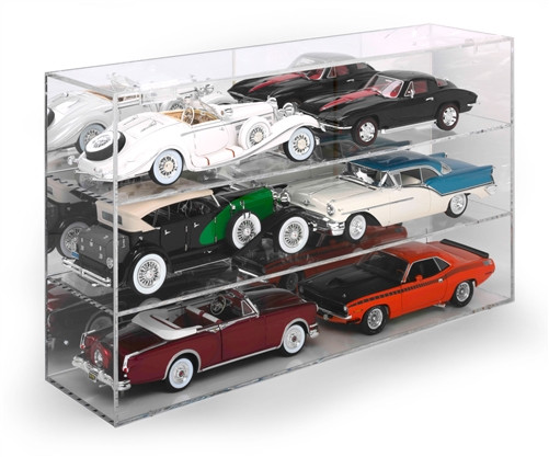 6 Car Acrylic Display Show Case 1/18 Scale Models Autoworld AWDC015