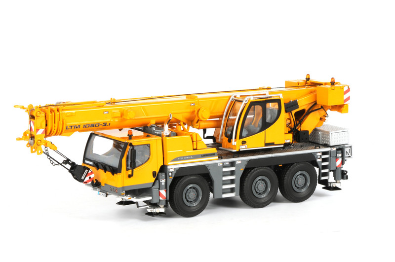 Liebherr LTM 1050-3.1 Mobile Crane Yellow 1/50 Diecast Model WSI Models 9478
