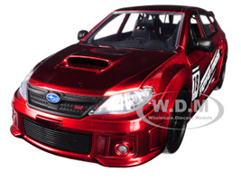 2012 Subaru Impreza WRX STI Red JDM Tuners 1/24 Diecast Model Car Jada 30389