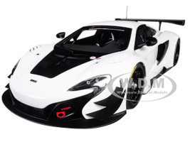 McLaren 650S GT3 White Black Accents 1/18 Model Car Autoart 81640