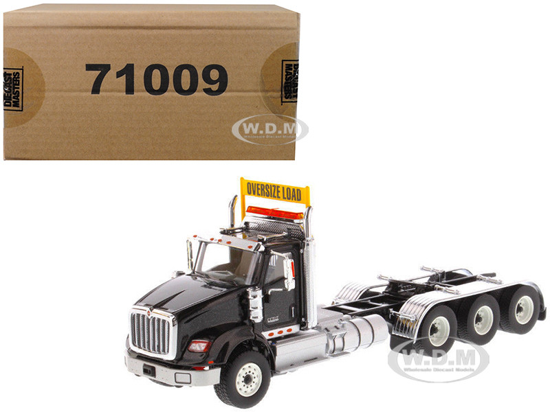 International HX620 Day Cab Tridem Tractor Black 1/50 Diecast