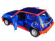 Renault 5 Turbo Metallic Blue Red Accents 1/24 Diecast Model Car Bburago 21088