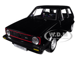 1979 Volkswagen Golf Mk1 GTI Black 1/24 Diecast Model Car Bburago 21089