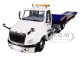 International LT Day Cab Komatsu Ledwell Hydratail Trailer White Blue 1/34 Diecast Model First Gear 10-4156 A