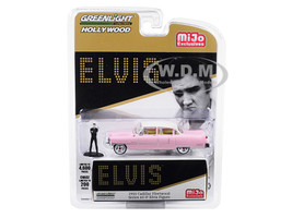 1955 Cadillac Fleetwood Series 60 Pink Elvis Presley Figurine Limited Edition 4600 pieces Worldwide 1/64 Diecast Model Car Greenlight 51210
