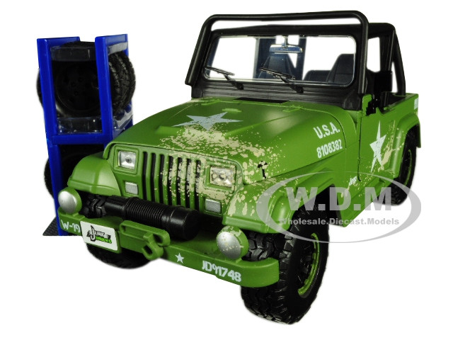 1992 Jeep Wrangler Matt Army Green Extra Wheels Just Trucks Series