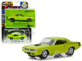 1970 Plymouth HEMI Barracuda Lime Green Amazing What You Can Do With A Tire Iron BFGoodrich Vintage Ad Cars Hobby Exclusive 1/64 Diecast Model Car Greenlight 29977