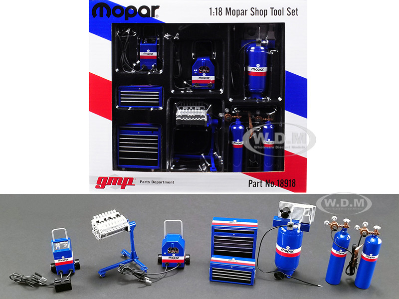 Garage Shop Tools MOPAR Set 6 pieces 1/18 Diecast Replica GMP 18918