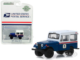 1971 Jeep DJ-5 United States Postal Service USPS Blue White Roof Hobby Exclusive 1/64 Diecast Model Car Greenlight 29998