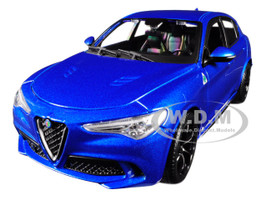 Alfa Romeo Stelvio Quadrifoglio Blue 1/24 Diecast Model Car Bburago 21086