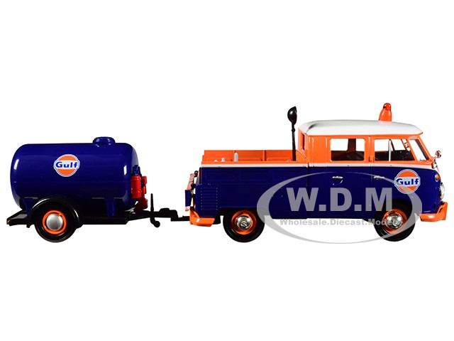 Volkswagen Service Pickup Plastic Oil Tank Gulf Oil 1/24